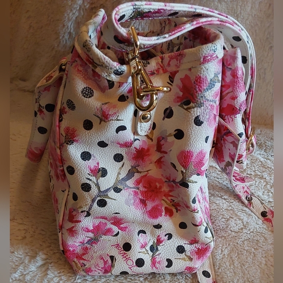 🌺 LIKE NEW Betsey Johnson Floral Polka Dot Shoulder/Crossbody Bag - Picture 7 of 16